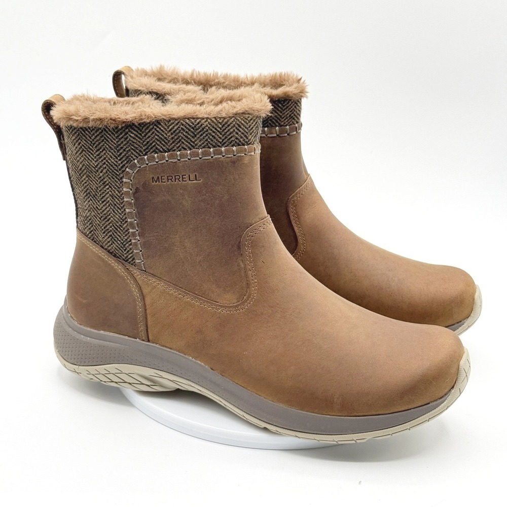 Merrell Encore Ice 5 Mid Zip Cold Weather Boots Size 10 Womens Brown NEW